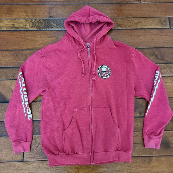 CATHOUSE Hollywood Hoodie Adult L Red Zip Up Riki Rachtman Private Reserve - Picture 2 of 7